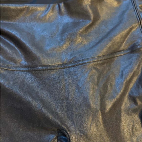 SPANX Glossy Black High-Waist Leggings M - Picture 2 of 4